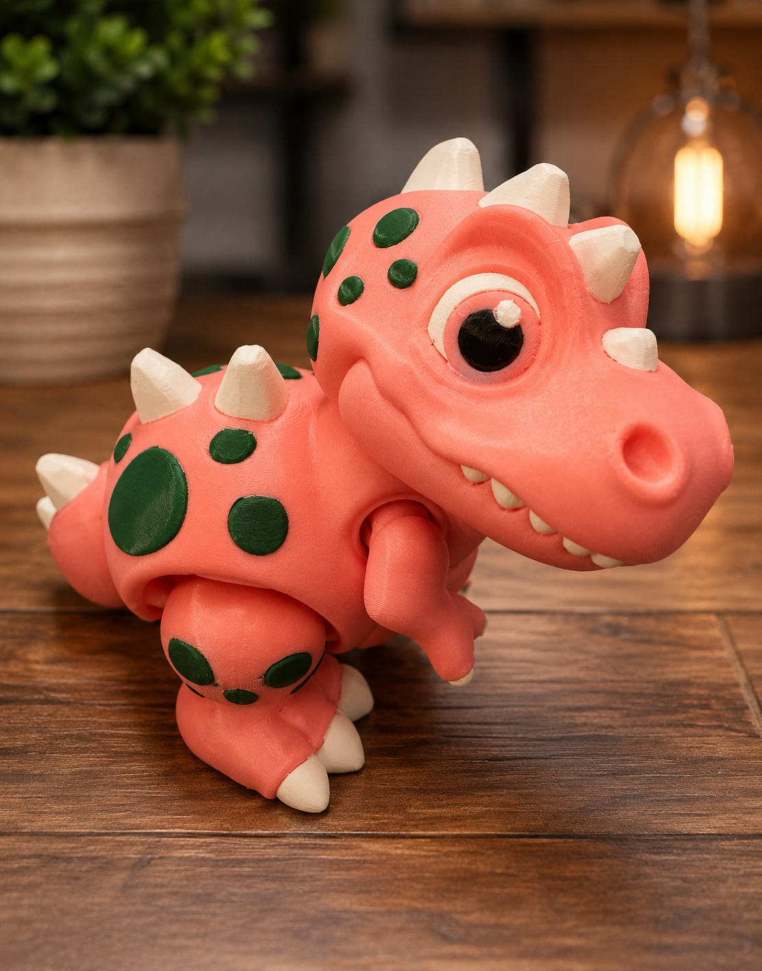 Cute pink dragon toy figurine
