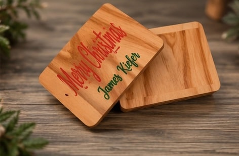 Personalized wooden cutting boards with text