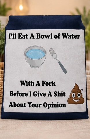 Humorous kitchen towel with poop emoji design