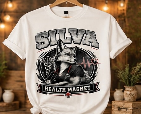 Silva Health Magnet wolf graphic tee